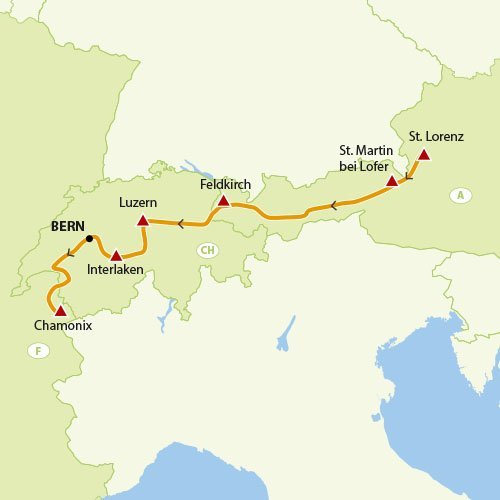 Treinreis dwars door de Alpen Rondreizen