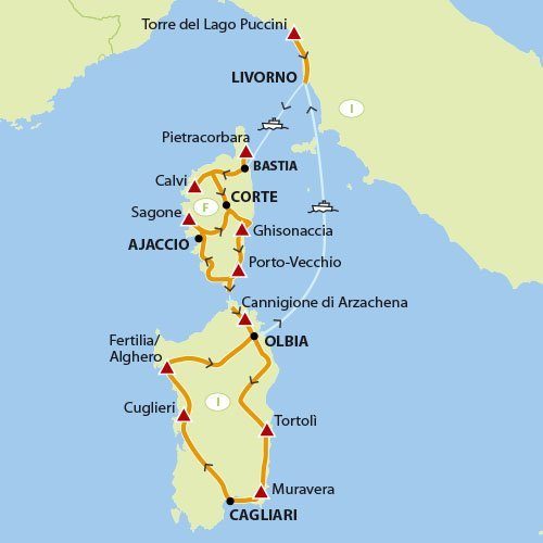 Corsica & Sardinië Rondreizen