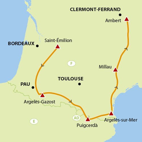 Treinreis Pyreneeën & Auvergne Rondreizen